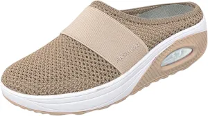 Cathalem Mule Sneakers for Women Breathable Mesh Walking Mules Shoes Lightweight Slip On Backless Sneakers for Women