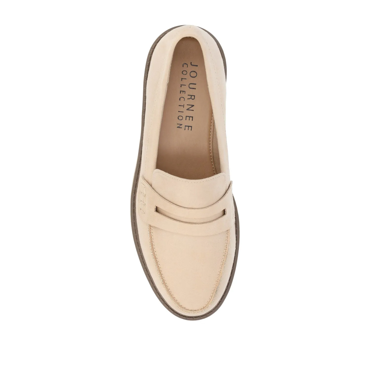 KENLY FAUX SUEDE LOAFER FLATS IN WIDE