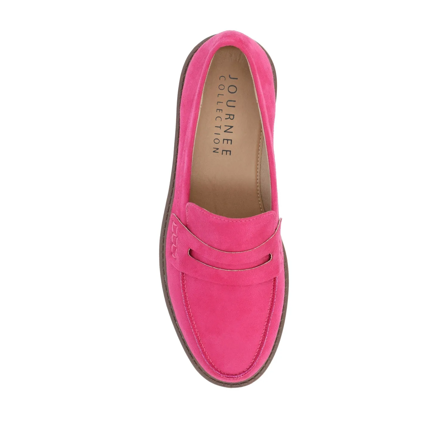 KENLY FAUX SUEDE LOAFER FLATS IN WIDE