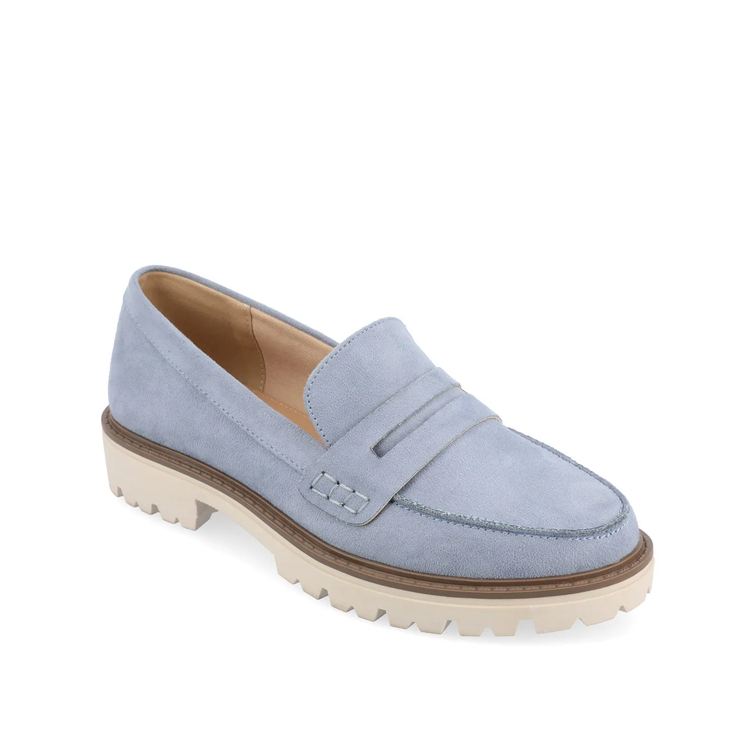 KENLY FAUX SUEDE LOAFER FLATS IN WIDE