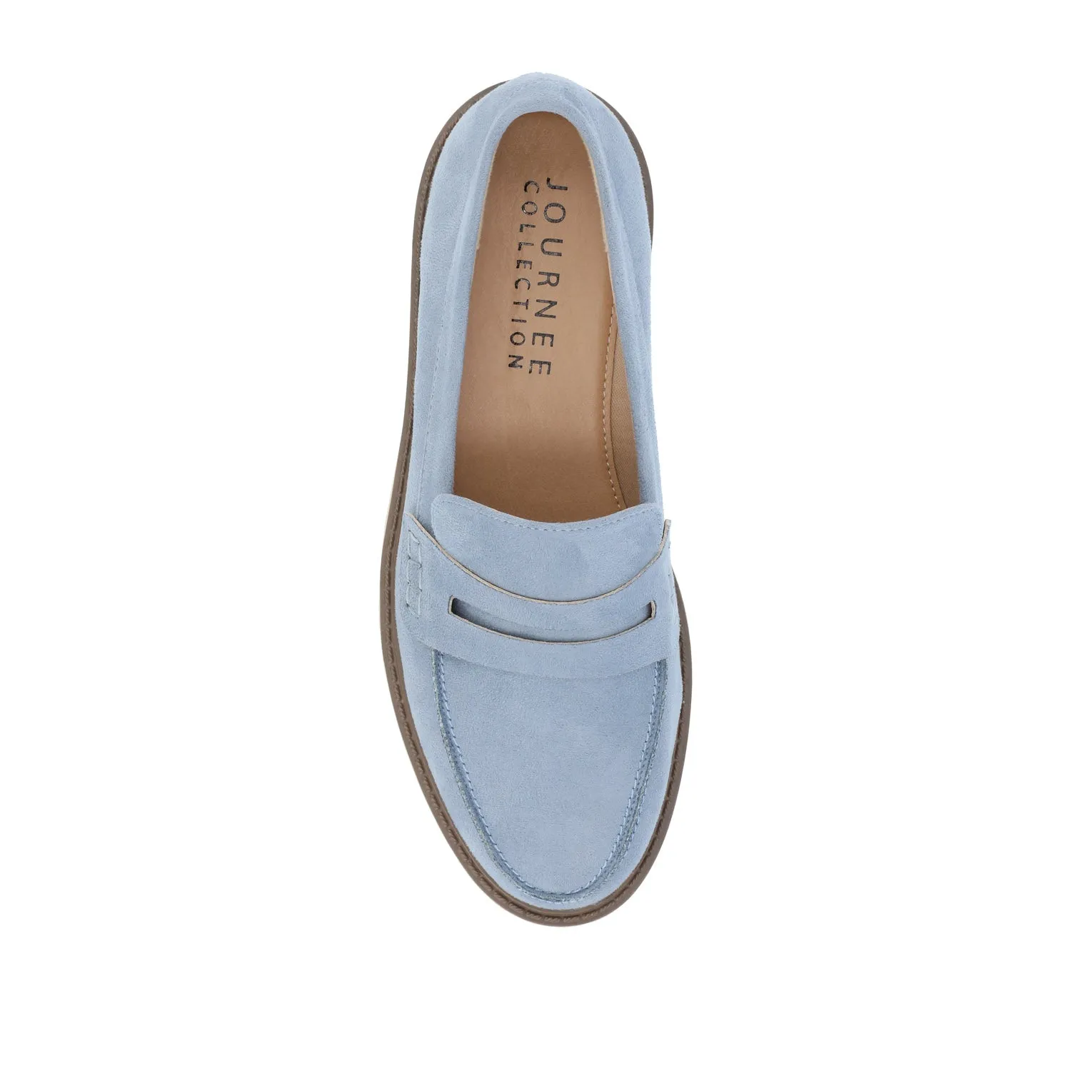 KENLY FAUX SUEDE LOAFER FLATS IN WIDE