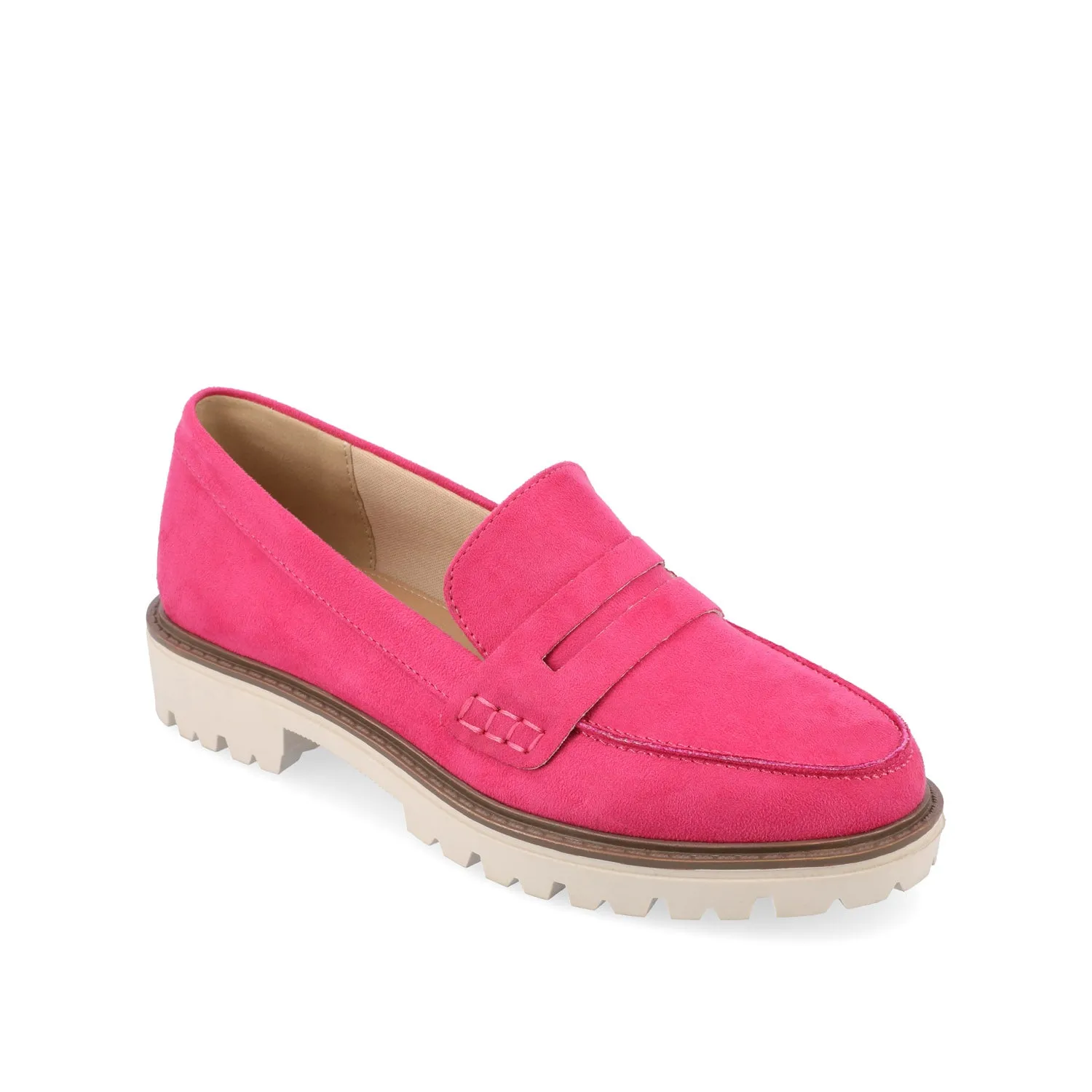 KENLY FAUX SUEDE LOAFER FLATS IN WIDE