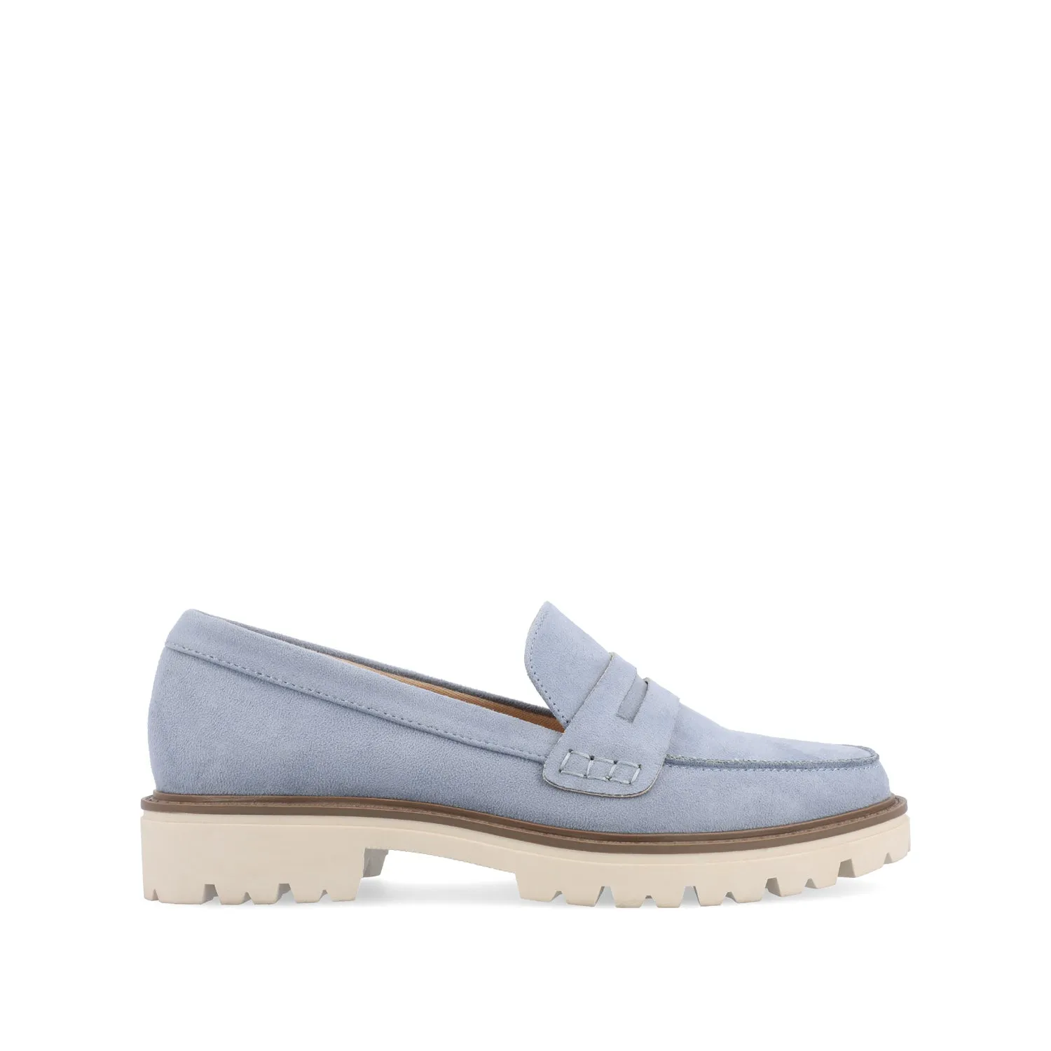 KENLY FAUX SUEDE LOAFER FLATS IN WIDE