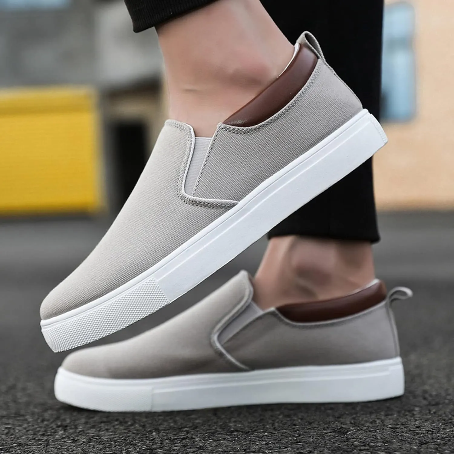 Memory Foam Versatile Shoes for Men Lightweight Breathable Walking Shoe Gym Tennis Elastic Fly Woven Mesh Shoes