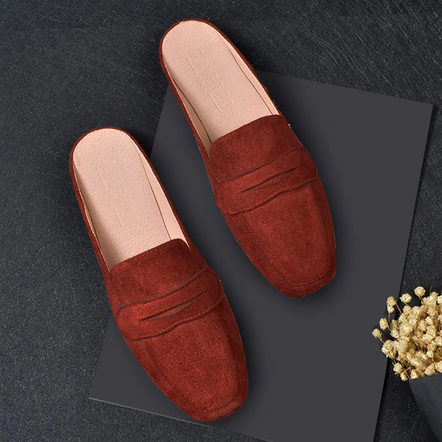 Mules for Women Comfort Dressy Flats Slip on Slides Loafers Backless Mules & Clogs Casual Dress Mules