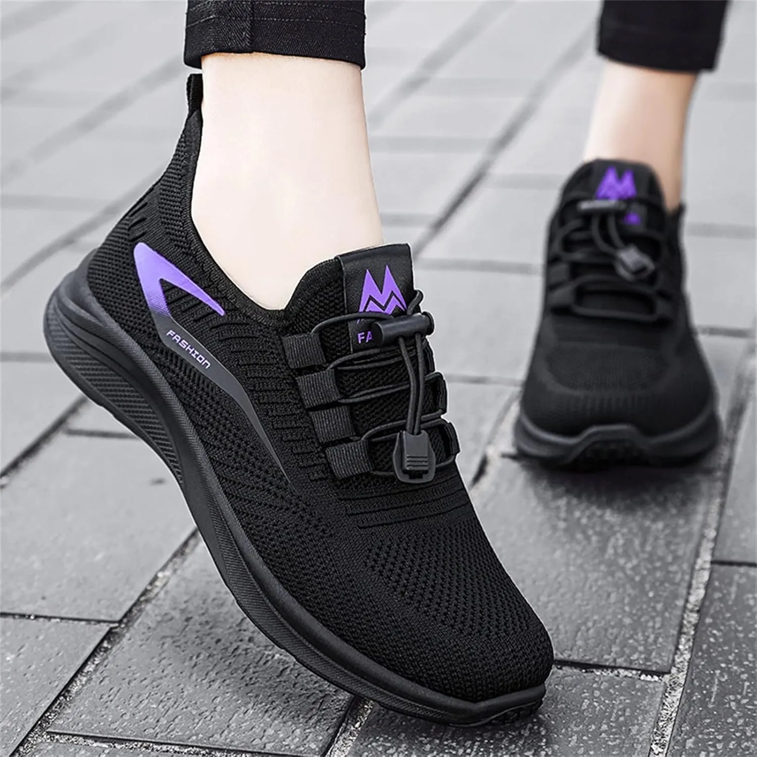 Orthopedic Shoes for Women Running Walking Fashion Strappy Volleyball Canvas Mesh Knit Sneakers Low Top Simple Wedge Shoes