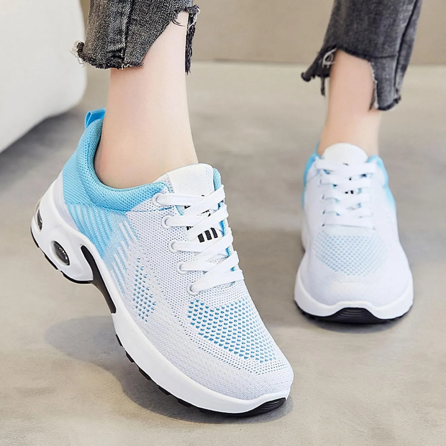 Orthopedic Shoes for Women Running Walking Fashion Strappy Volleyball Shoe Canvas Mesh Knit Low Top Casual Shoes