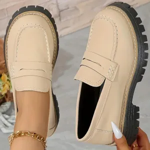 Orthoture-Orthopedic Loafers Shoes for Women,Slip On-Comfort Suede Chunky Dress Shoes for Work Wide Toe Lightweight Casual Comfort Shoes,Slip-On Suitable for All Foot Shapes
