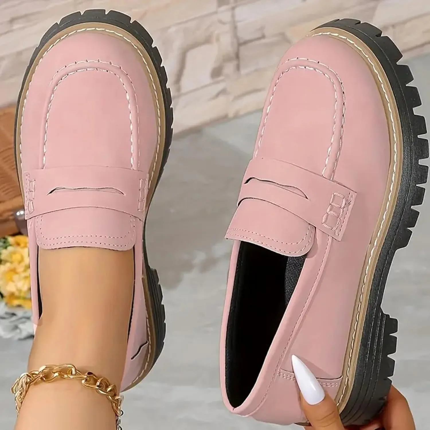 Orthoture-Orthopedic Platform Loafers Wide Toe Lightweight Casual Comfort Shoes Slip-On Suitable for All Foot Shapes