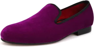 Santimon Mens Loafers Slip On Wedding Dress Velvet Penny Loafers Fashion Tuxedo Casual Business Luxury Suede Shoes Prom Smoking Party Disco Moccasins for Men