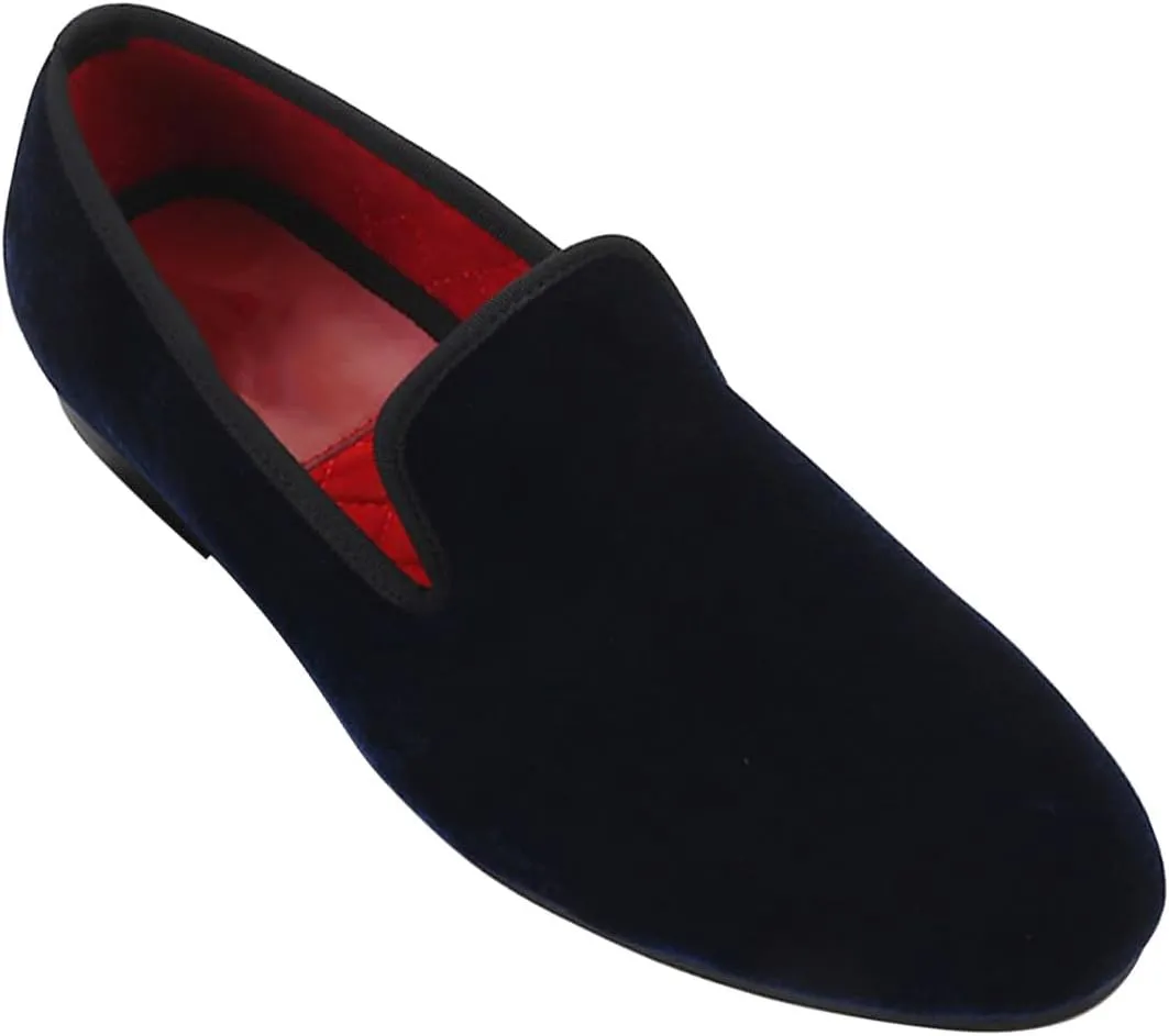 Santimon Mens Loafers Slip On Wedding Dress Velvet Penny Loafers Fashion Tuxedo Casual Business Luxury Suede Shoes Prom Smoking Party Disco Moccasins for Men