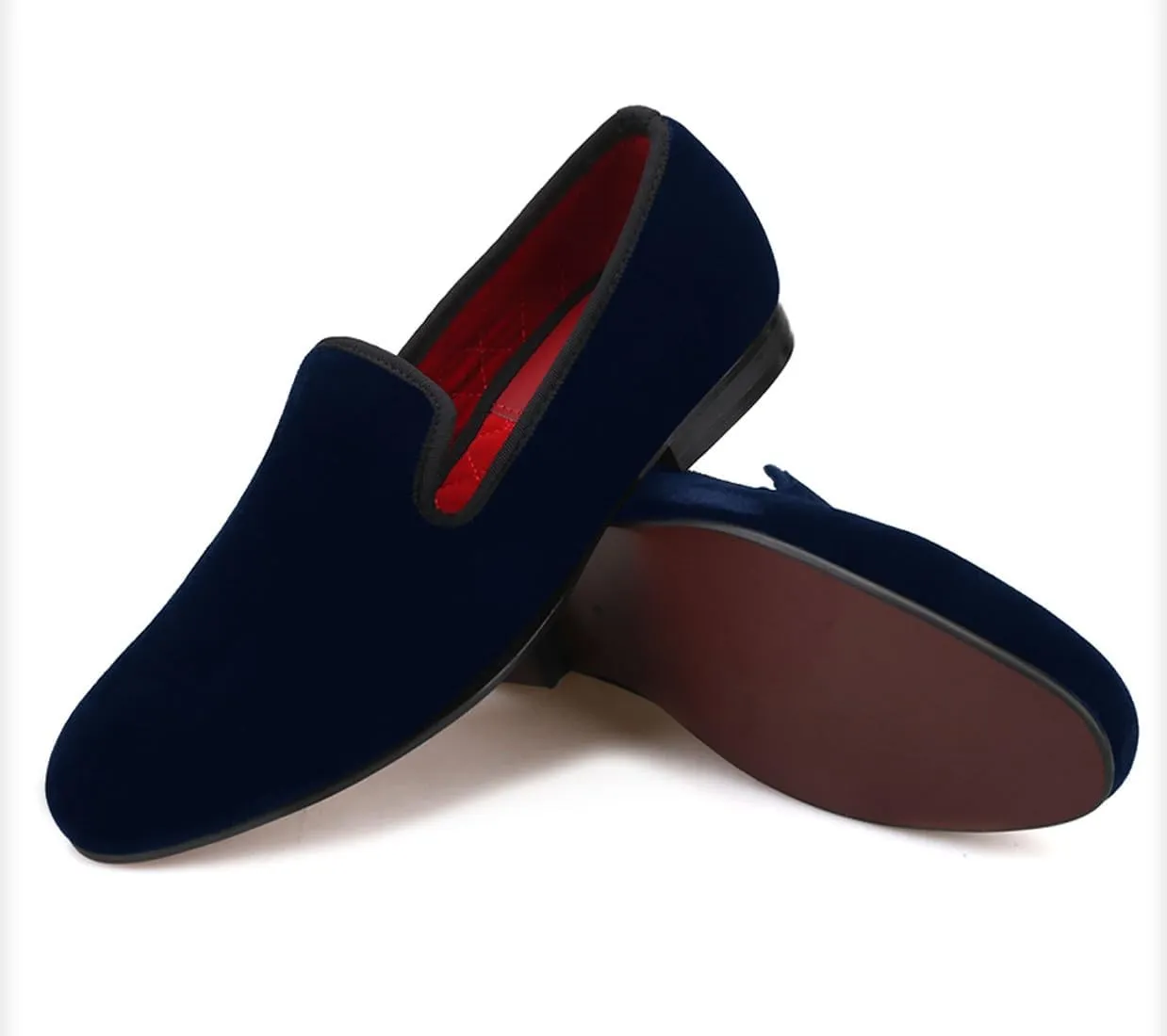 Santimon Mens Loafers Slip On Wedding Dress Velvet Penny Loafers Fashion Tuxedo Casual Business Luxury Suede Shoes Prom Smoking Party Disco Moccasins for Men