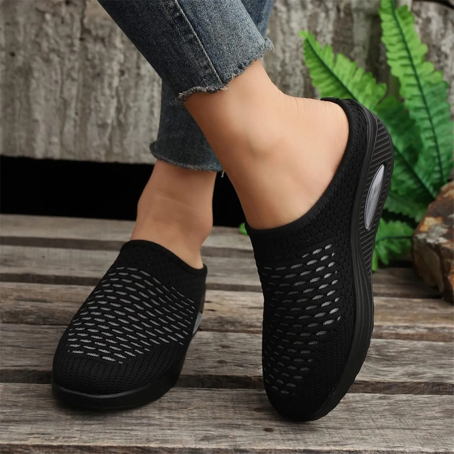 Slip On Sneakers for Women Orthopedic Platform Loafers Breathable Lightweight Running Shoes Summer Open Back Garden Clogs
